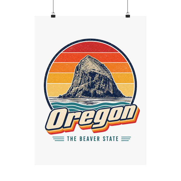 Oregon Haystack Rock Poster