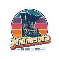 Minnesota Retro Sunset Sticker
