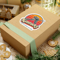 Kentucky Frontier Rifle And Coonskin Cap Sticker