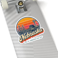 Nebraska Retro Sunset Sticker