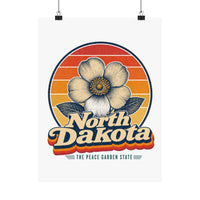 North Dakota Wild Prairie Rose Poster