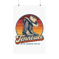 Tennessee Cowboy Boots Hat Poster