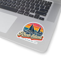 Rhode Island Retro Sunset Sticker