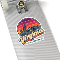 Virginia Retro Sunset Sticker