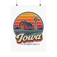 Iowa Red Barn And Windmill Poster