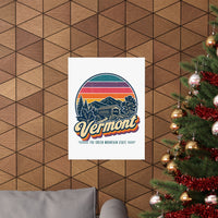 Vermont Retro Sunset Poster
