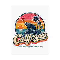 California Retro Sunset Poster