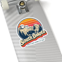 South Dakota Retro Sunset Sticker