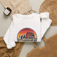 Wisconsin Dairy Cows Red Barn Sweatshirt