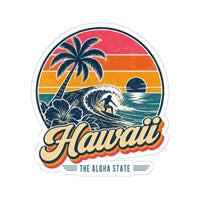 Hawaii Retro Sunset Sticker