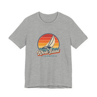 Rhode Island Sailboat Heeling Tee
