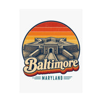 Baltimore Retro Sunset Poster