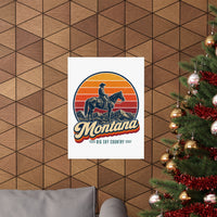 Montana Cowboy On Horseback Poster