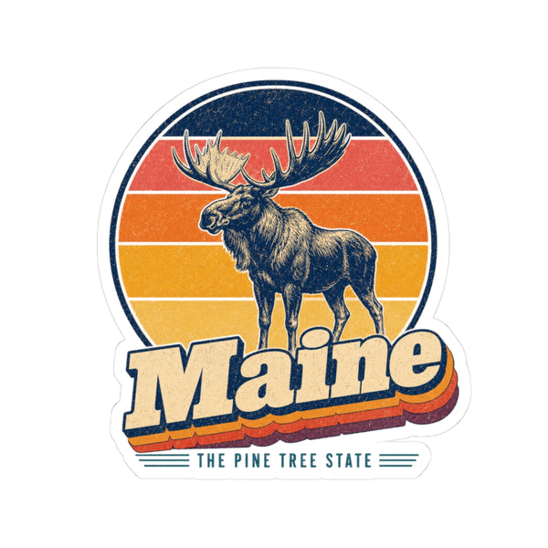 Maine Bull Moose Sticker