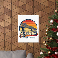 Louisville Retro Sunset Poster
