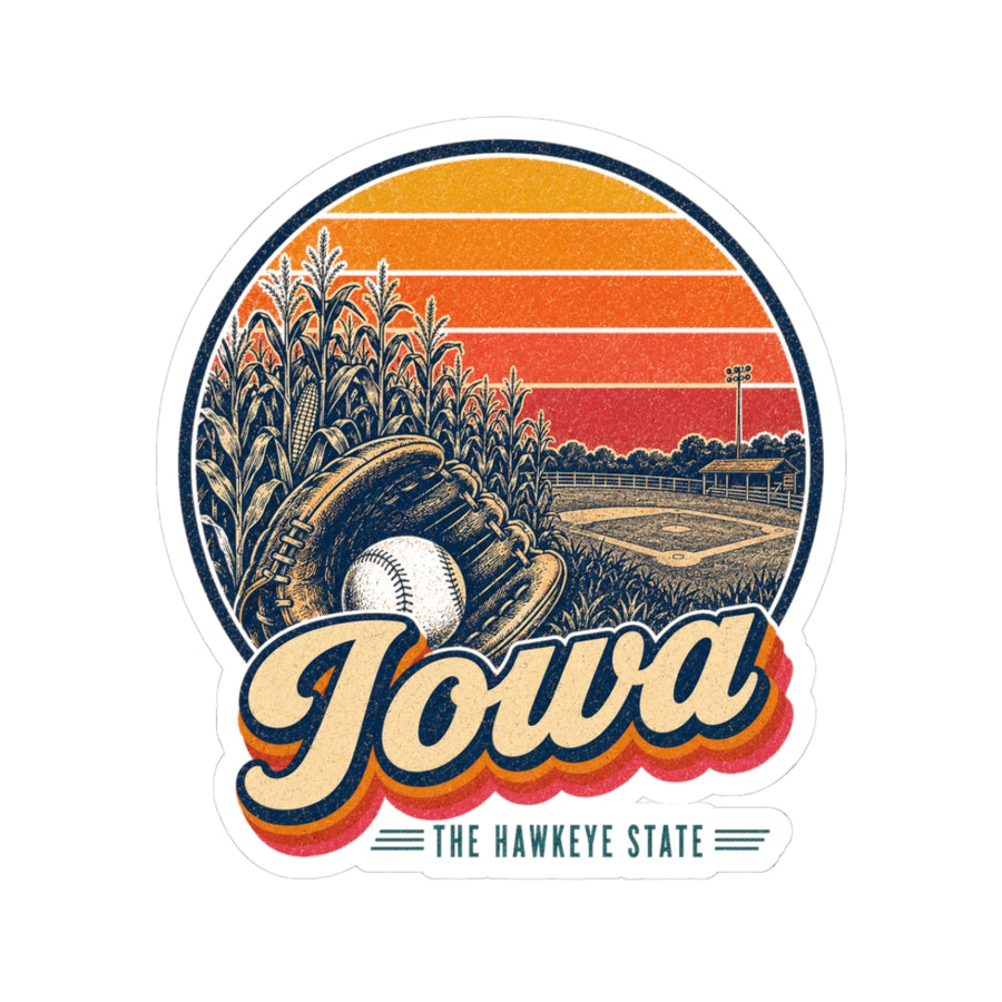 Iowa Baseball In A Cornfield Sticker