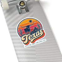 Texas Retro Sunset Sticker