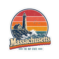 Massachusetts Lighthouse On A Bluff Sticker