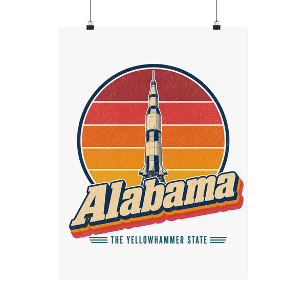 Alabama Saturn V Rocket Poster
