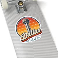 Dallas Retro Sunset Sticker