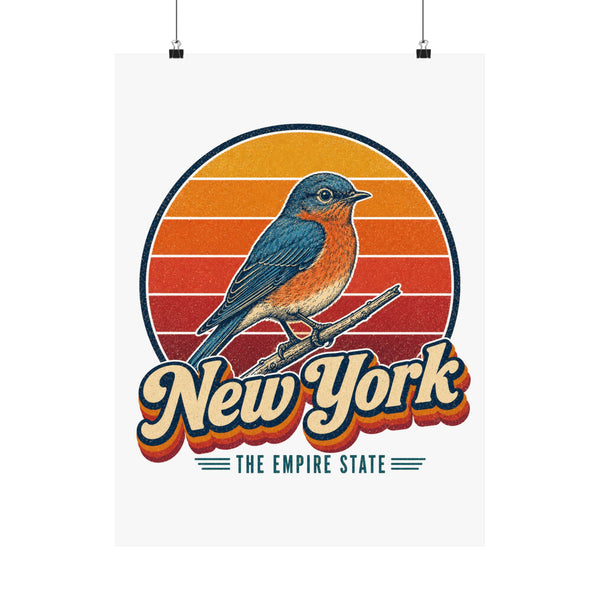 New York Eastern Bluebird Poster