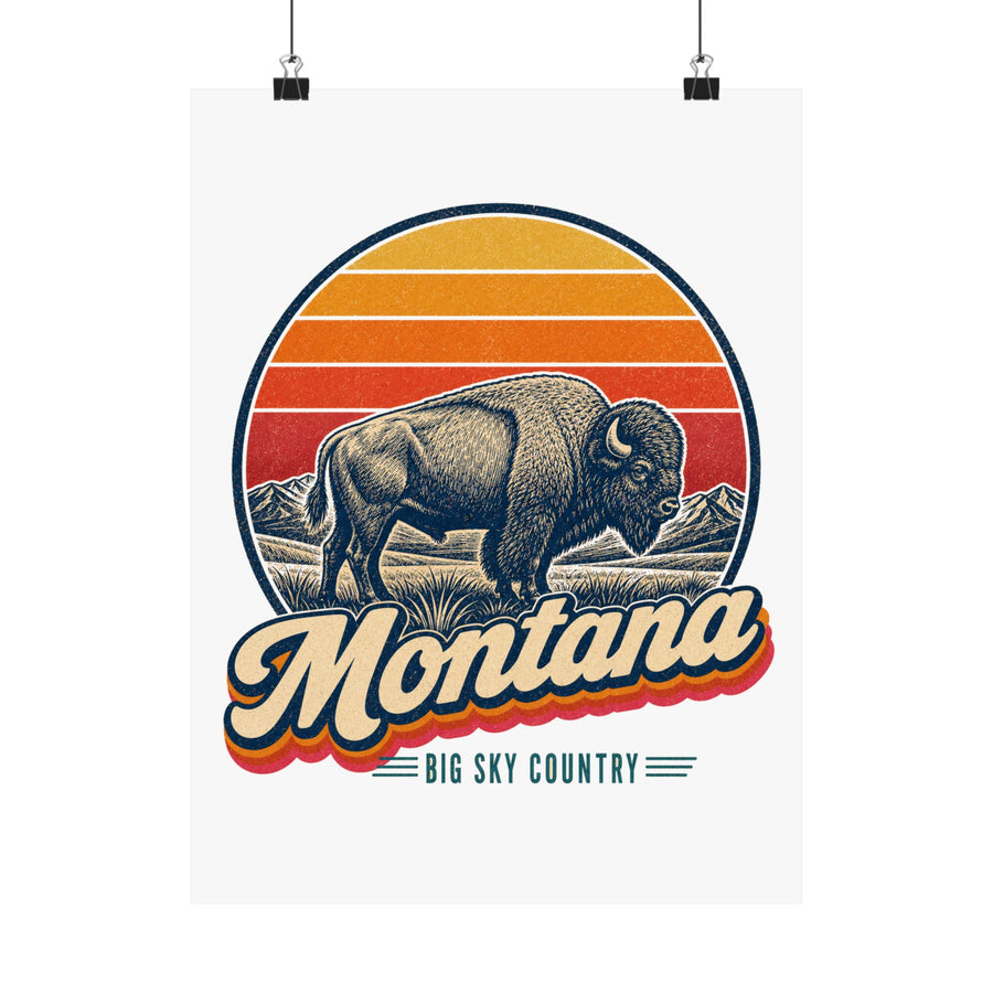 Montana Bison Poster