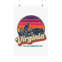 Virginia Retro Sunset Poster