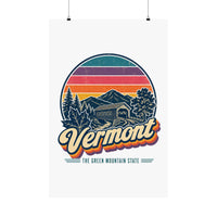 Vermont Retro Sunset Poster