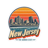 New Jersey Atlantic City Skyline Sticker