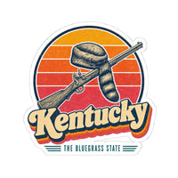 Kentucky Frontier Rifle And Coonskin Cap Sticker