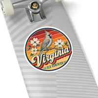 Virginia Cardinal On Dogwood Sticker