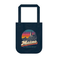 Maine Retro Sunset Tote Bag