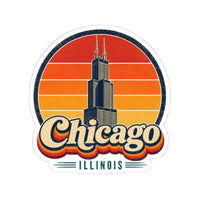 Chicago Retro Sunset Sticker