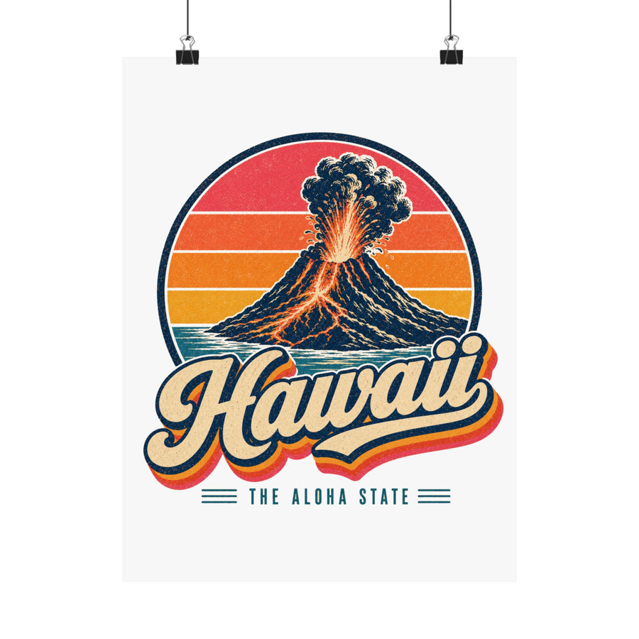 Hawaii Erupting Volcano Poster