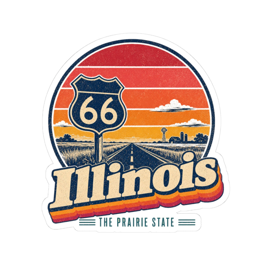Illinois Route 66 Start Sign Sticker