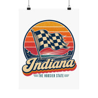 Indiana Checkered Flag Poster