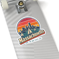 Massachusetts Boston Harbor Sailboats Sticker