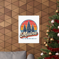 Maine Pine Trees Poster
