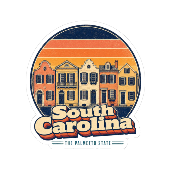 South Carolina Rainbow Row Charleston Sticker