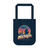 Michigan Retro Sunset Tote Bag