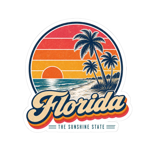 Florida Palm Trees And Beach Sticker