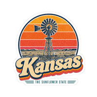 Kansas Prairie Windmill Sticker
