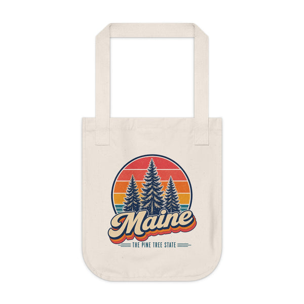 Maine Pine Trees Tote Bag
