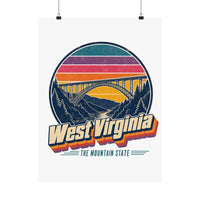 West Virginia Retro Sunset Poster
