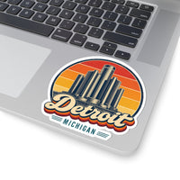 Detroit Retro Sunset Sticker