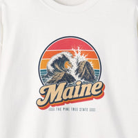 Maine Crashing Surf On Granite Sweatshirt