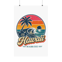 Hawaii Retro Sunset Poster