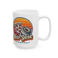 New York Pizza Slice And Bagel Mug