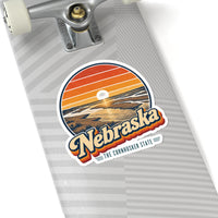 Nebraska Platte River Sunset Sticker