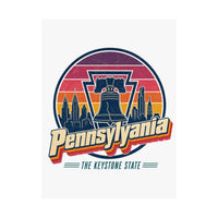 Pennsylvania Retro Sunset Poster